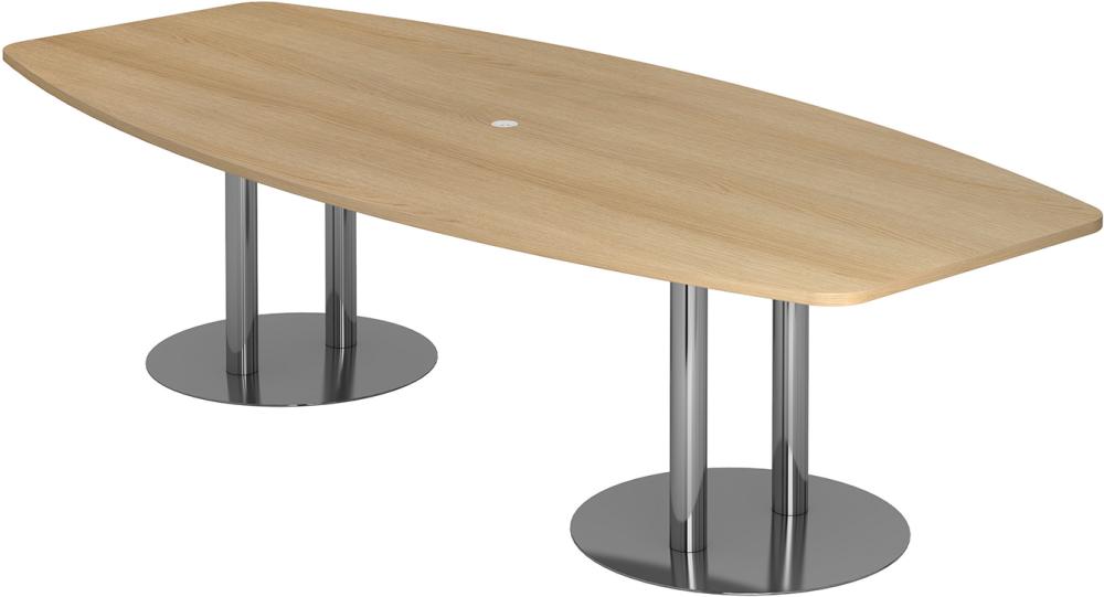 Konferenztisch 280x130/85Eiche/Chrom Produktbild img1 L