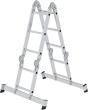 Aluminium-Vielzweckleiter, 4-teilig, mit nivello®-Traverse und Holzbelag Produktbild img1 S