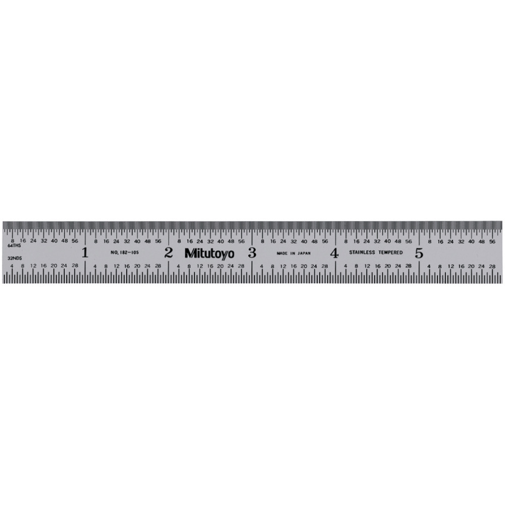Stahllineal, breit und starr, mm/inch Produktbild img1 L