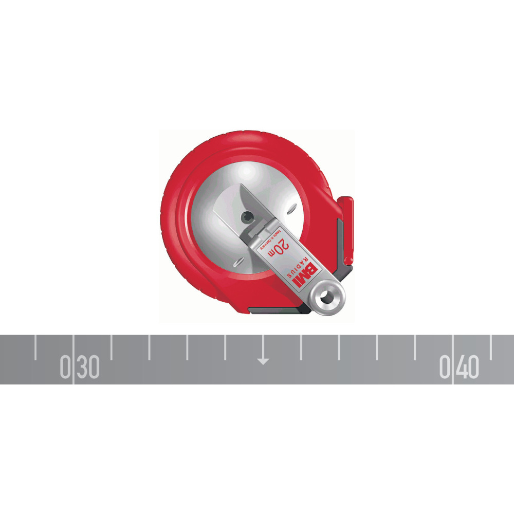 Kapselbandmaß Radius 509, rostfrei, hochgeätzt Produktbild img1 L