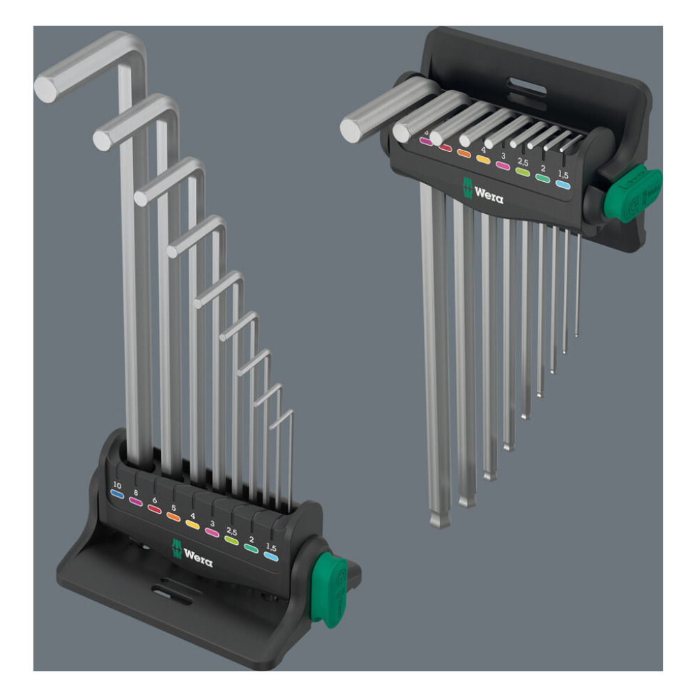 950/9 Hex-Plus 8 Winkelschlüsselsatz, 10-teilig, metrisch, gestellverchromt Produktbild img2 L