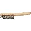 Handstielbürste mit Holzgriff, Edelstahl-Draht gerade, 2 Drahtreihen Produktbild img1 S