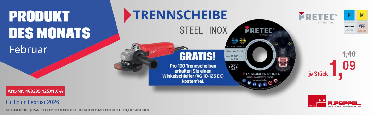 Werbebanner für das PÖPPEL Bestellsystem. Links oben das rote Firmenlogo, darunter der Slogan „mehr als ein Shop – Ihr Schlüssel zur effizienten Beschaffung“. Darunter Icons und Stichworte zu den Funktionen: Live-Lageranbindung, EAN-Scanner-App, Innovative KI-Suche, Nahtlose Integration, Flexible Budgetverwaltung und Produktvergleich. Rechts ein Mann im weißen Hemd mit Laptop in einer modernen Industriehalle. Am unteren Rand ein roter Button mit der Aufschrift „Jetzt Zugang sichern!“ und einer zeigenden Hand.