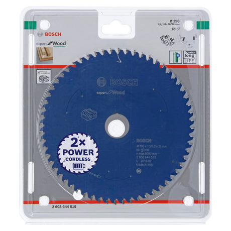 Kreissägeblatt für Akkusägen Expert for Wood, 190 x 1,5/1 x 30, 60 Zähne Produktbild img1 L