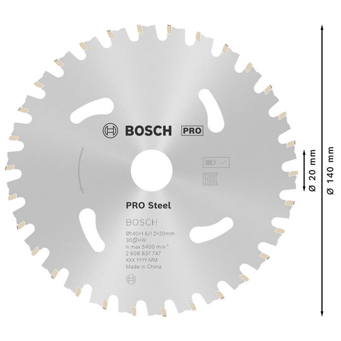 PRO Steel cordless Kreissägeblatt, 140 x 1,6 x 20 mm Produktbild img5 L