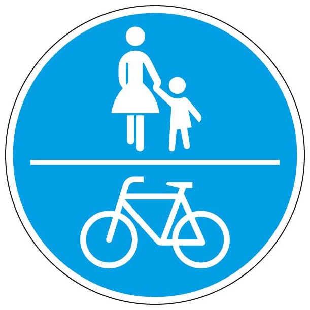 VKZ.240 Ronde 600mm gemeinsamer Fuß-u.Radweg RAL-Gütezeichen Folie RA1 Produktbild img1 L
