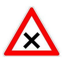 VKZ.102 Dreieck 900mm Kreuzung Vorfahrt rechts RAL-Gütezeichen Folie RA2 Produktbild img1 L