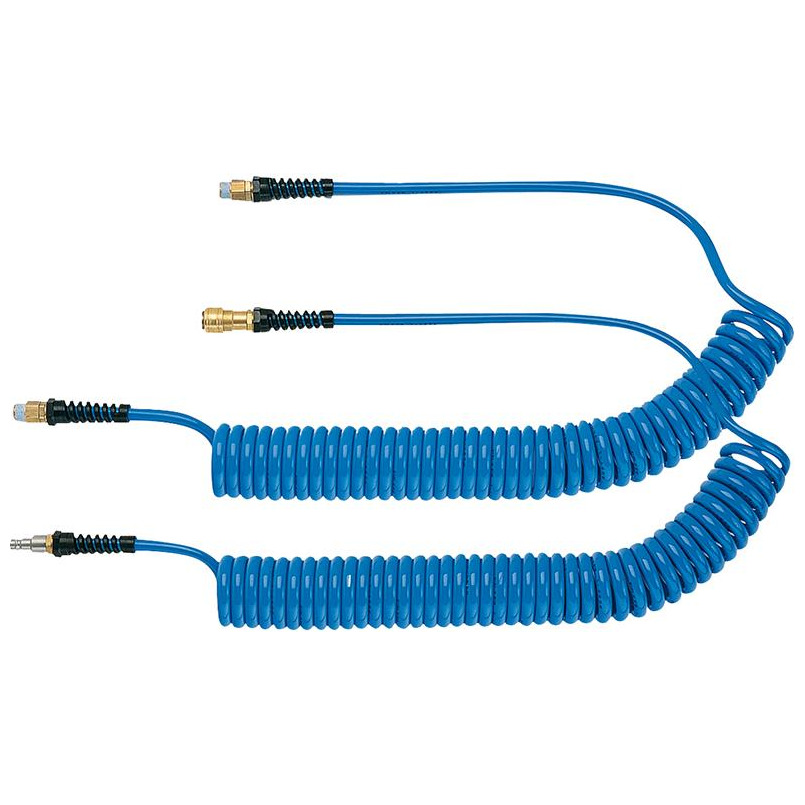 Spiralschlauch PU blau, Kupplung u Stecker NW7,2 10x6,5mm 3m LÜDECKE Produktbild img1 L