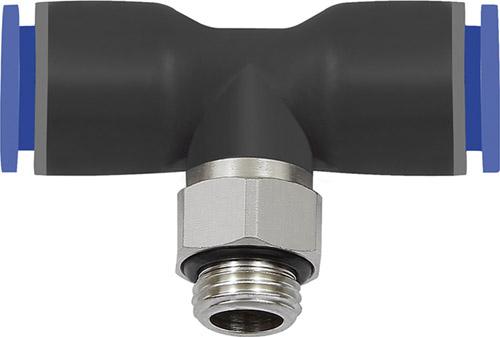T-Steckverschraubung Blaue Serie, drehbar, M5 a., Schlauch-Ø 4 RIEGLER Produktbild img1 L