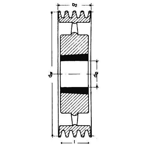 Keilrillenscheibe SPZ/10, 4-rillig, 355 mm, Taper-Buchse 2517 Produktbild img1 L