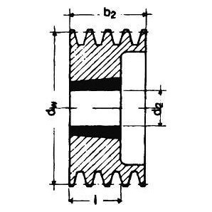 Keilrillenscheibe SPB/17, 3-rillig, 250 mm, Taper-Buchse 3020 Produktbild img1 L