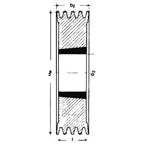 Keilrillenscheibe SPB/17, 6-rillig, 140 mm, Taper-Buchse 2517 Produktbild img1 L
