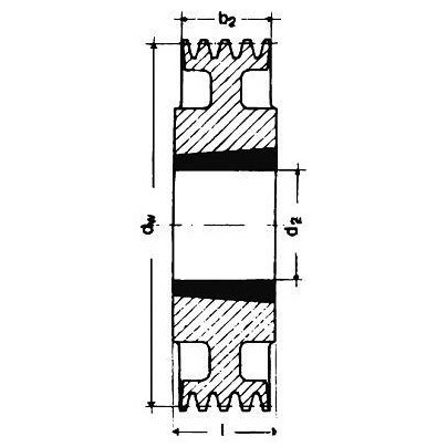 Keilrillenscheibe SPB/17, 4-rillig, 315 mm, Taper-Buchse 3535 Produktbild img1 L