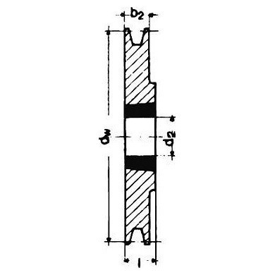 Keilrillenscheibe SPB/17, 1-rillig, 118 mm, Taper-Buchse 1610 Produktbild img1 L
