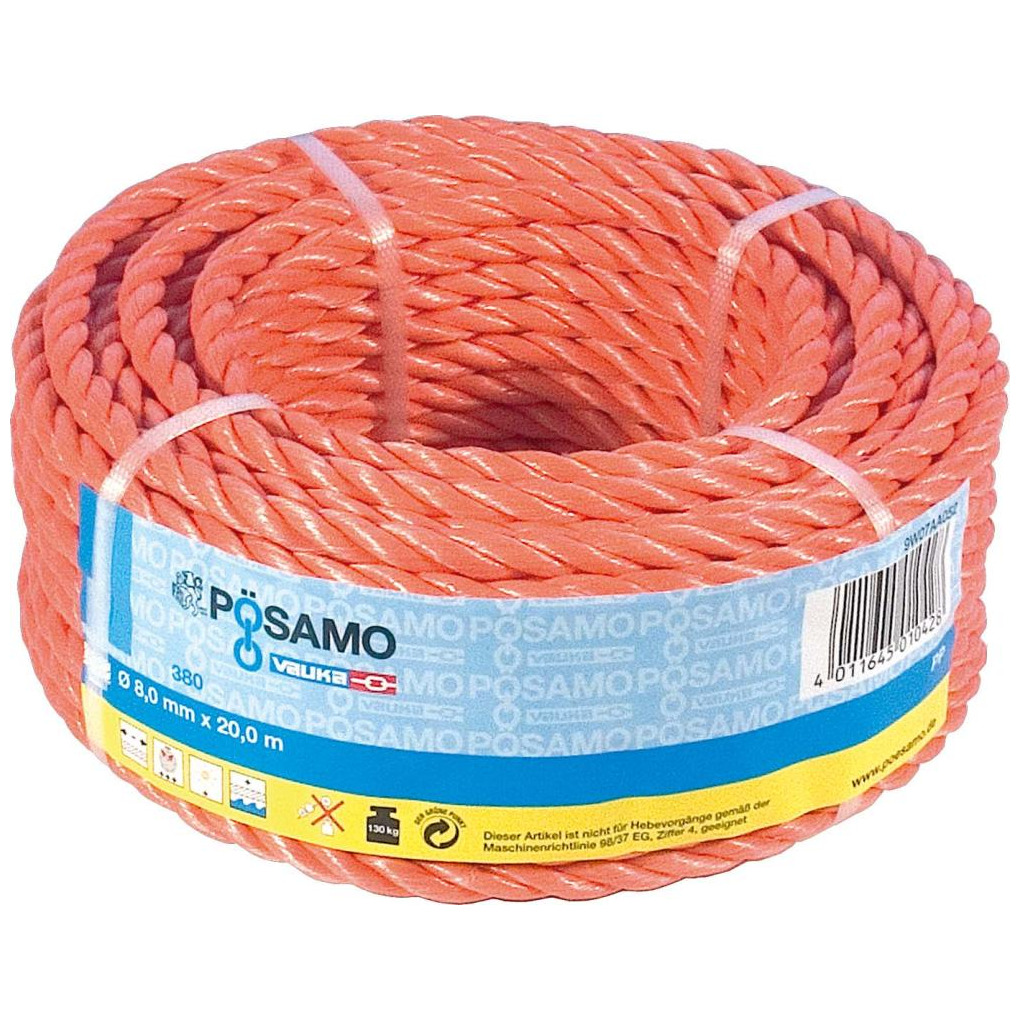 PP-Seil gedr. orange 8,0mmx20m in Ringen Produktbild img1 L