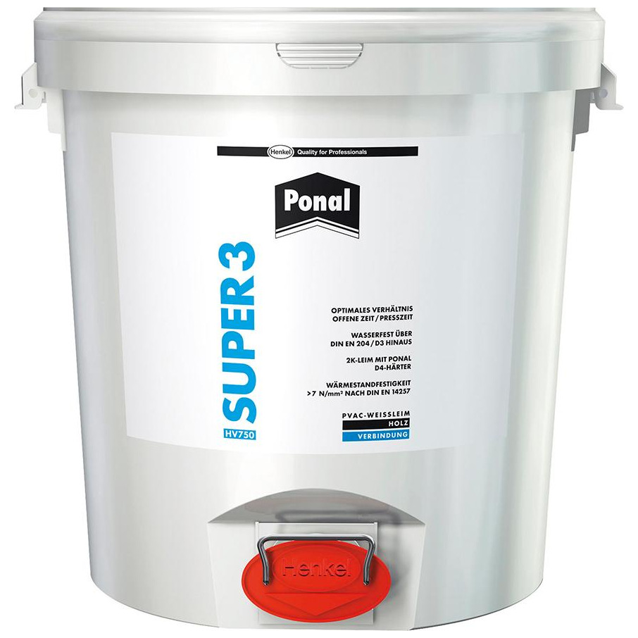 Ponal Wasserfest Super 3 Holzleim 30kg Eimer (F) Weißleim Henkel Produktbild img1 L