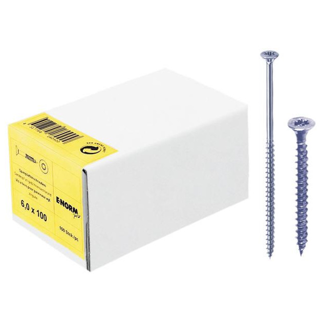 Spanplattenschraube 5x80 mm blau verzinkt, Senkkopf, Teilgew., TX-25 Produktbild img1 L