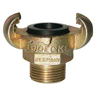 Klauen-Gewindekupplung DIN 3489, Temperguss, AG 3/4", SW32 LÜDECKE Produktbild img1 L
