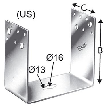 SST Stützenfüße U-Anker PUA100-B Produktbild img1 L