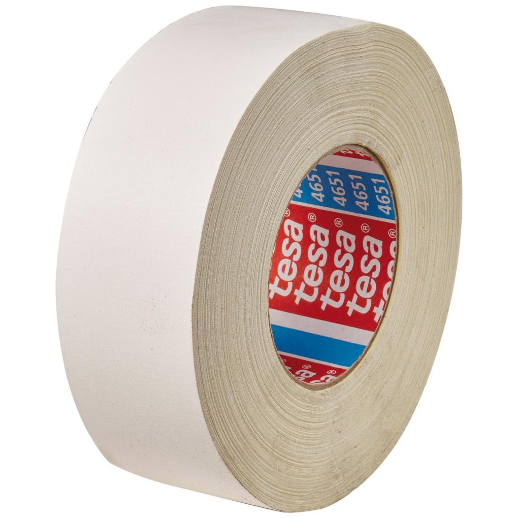 Gewebe-Klebeband 4651-08 kunststoffbeschichtet 50mmx50m weiß tesa Produktbild img1 L