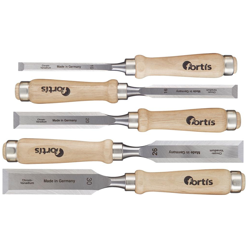 Stechbeitel-Satz Holzheft5-tlg. im Karton FORTIS Produktbild img1 L
