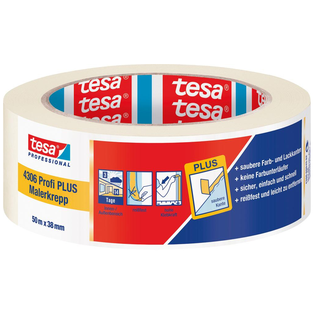 Klebeband hellbeige Tesa 4306 50mx50mm Produktbild img1 L