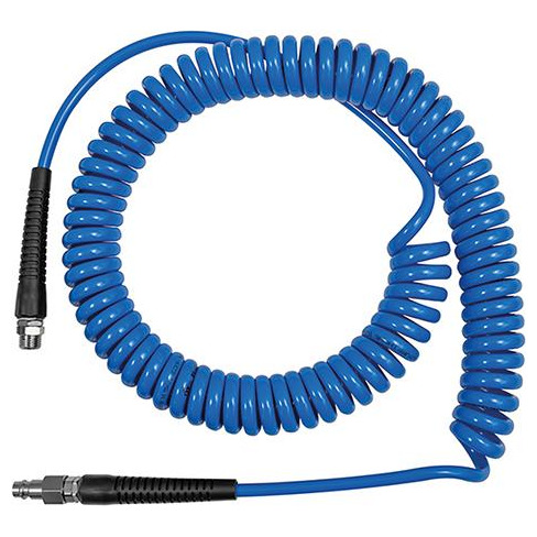 Spiralschlauch PU blau, Verschraubung+KnickschutzAG G3/8", 12x8mm, 6m RIEGLER Produktbild img1 L