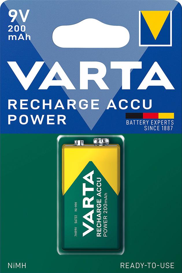 Batterie RECHARGEABLE Akku E-Block 9V 200mAh VARTA Produktbild img1 L