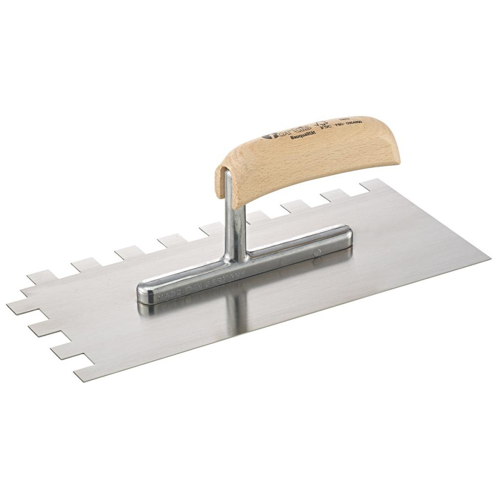 Glättekelle 280x130mm gezahnt 10x10mm FORTIS Bau Produktbild img1 L