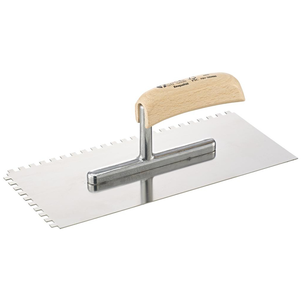Glättekelle 280x130mm gezahnt 6x6mm rostfrei FORTIS Bau Produktbild img1 L