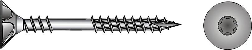 Spanplattenschraube gelb verzinkt, Senkkopf, Teilgew. Produktbild img1 L