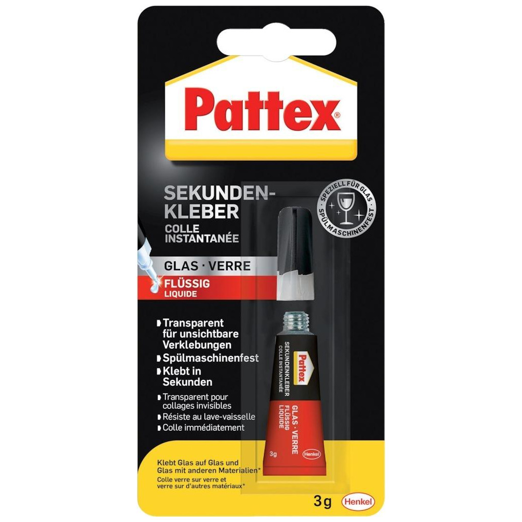 Pattex Sekundenkleber Glas flüssig 3g Produktbild img1 L