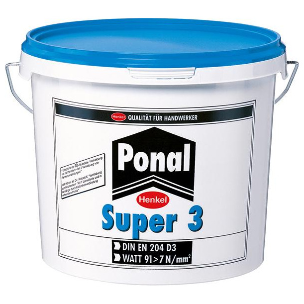 Ponal Wasserfest Super 3 Holzleim 10kg Eimer (F) Weißleim Henkel Produktbild img1 L