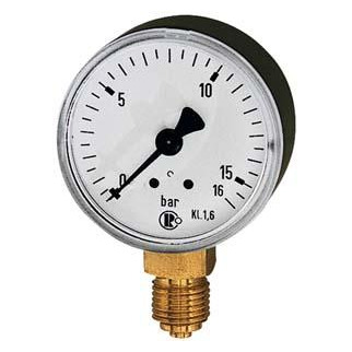 Manometer stehend 40mm 0-6bar G1/8" Einfachskala, Kunststoffgeh., RIEGLER Produktbild img1 L