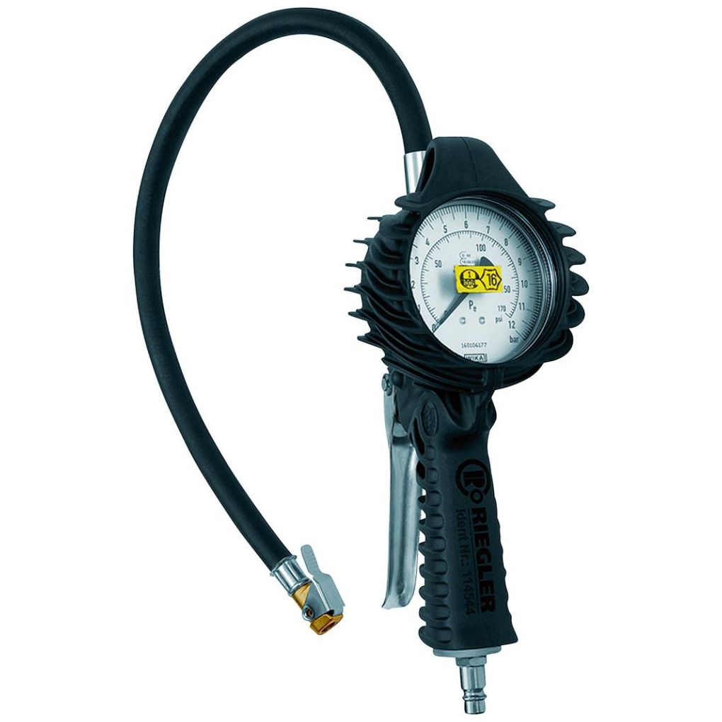 Hand-Reifenfüllmesser mitMomentstecker geeicht 0-12bar RIEGLER Produktbild img1 L