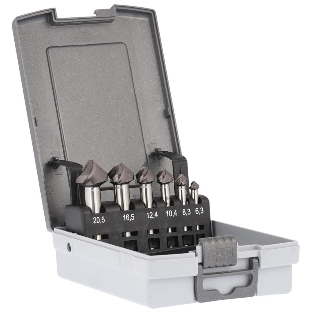 Kegelsenker-Set SpyroTec HSCO spiralisiert C 90G zylindrisch 6,3 - 25,0mm TiAlN Gühring Produktbild img1 L