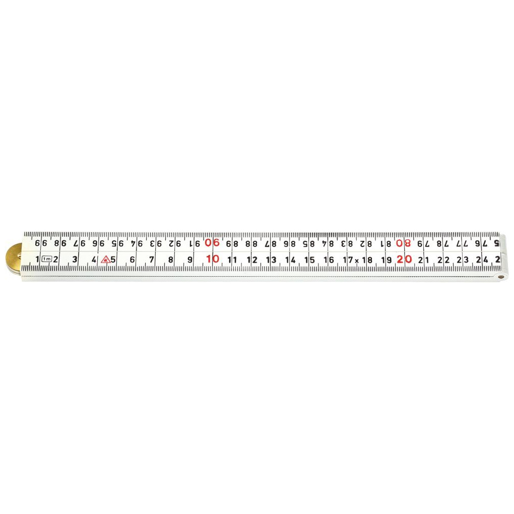 Gliedermaßstab Kunststoff1mx13mm weiß 4Glieder Hultafors Produktbild img1 L