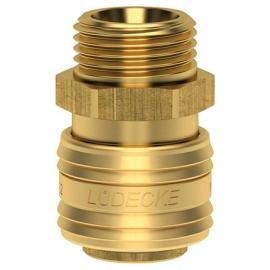 SchnellverschlusskupplungNW 7,2mm, Messing, Serie ES, AG G1/4" LÜDECKE Produktbild