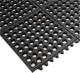 Arbeitsplatzsteckmatte SBR/NR, schwarz, offene Decke, 14mm, 900x900mm Produktbild
