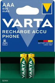 VARTA Phonepower Accu T398 Mico/AAA/HR03,800mAh Produktbild