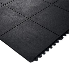 Arbeitsplatzsteckmatte SBR/NR, schwarz, geschlossene Decke, 14mm, 900x900mm Produktbild