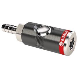 Sicherheitskupplung mit Druckknopf drehbar, NW 7,4mm Tülle 13mm RIEGLER Produktbild