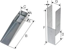 SST Zuganker 2-teilig HD2P60G-B SIMPSON Strong-Tie Produktbild