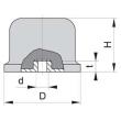 Gummi-Metall-Puffer Ballig Typ E D80xH60 M12 NR55 Produktbild img1 S