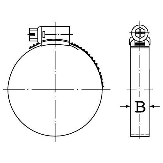 Schlauchschelle DIN3017 W4, 12mm 50-70mm IDEAL-Schlemper Produktbild img2 L