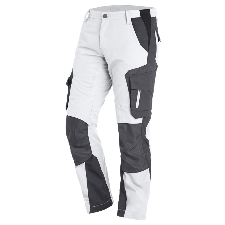 FHB FLORIAN Arbeitshose, weiß-anthrazit, Produktbild img1 L