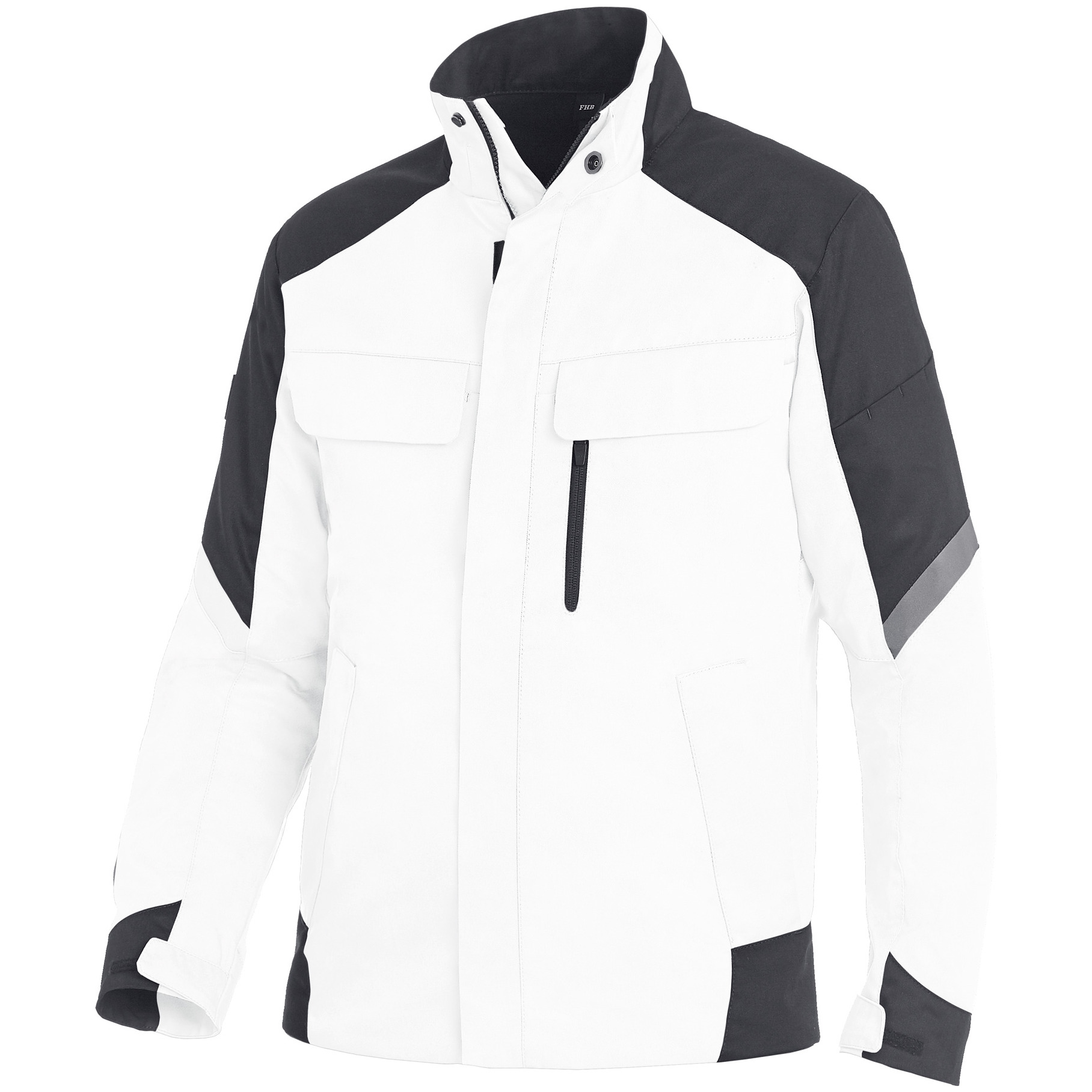 FHB FRANK Arbeitsjacke, weiß-anthrazit, Produktbild img1 L