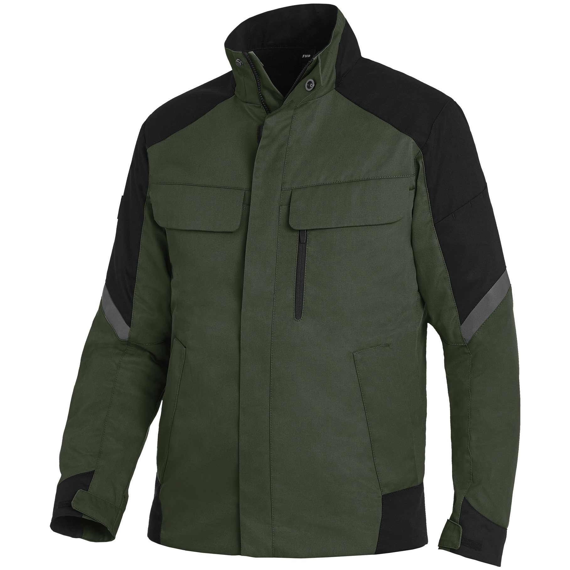 FHB FRANK Arbeitsjacke, oliv-schwarz, Produktbild img1 L