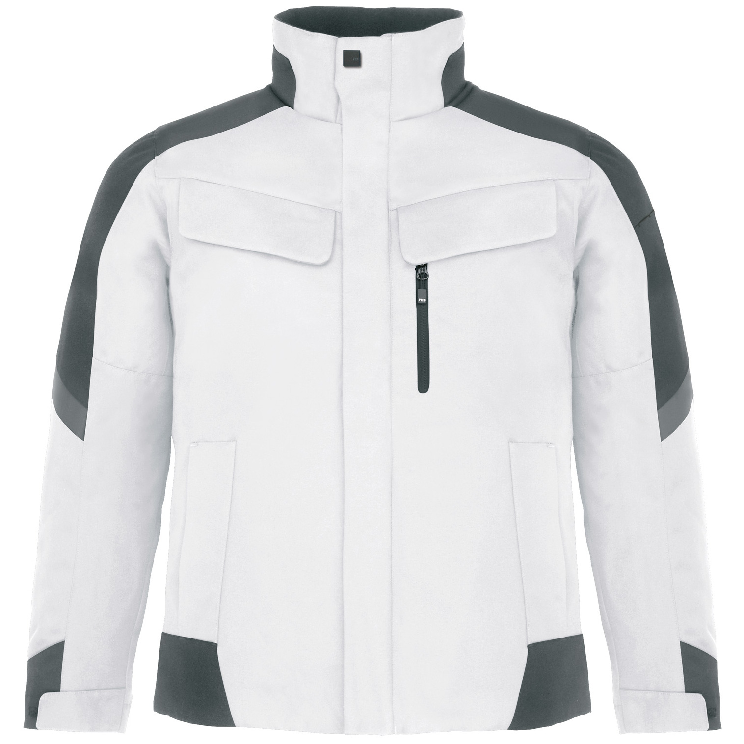 FHB LARS Arbeitsjacke, weiß-anthrazit, Produktbild img1 L