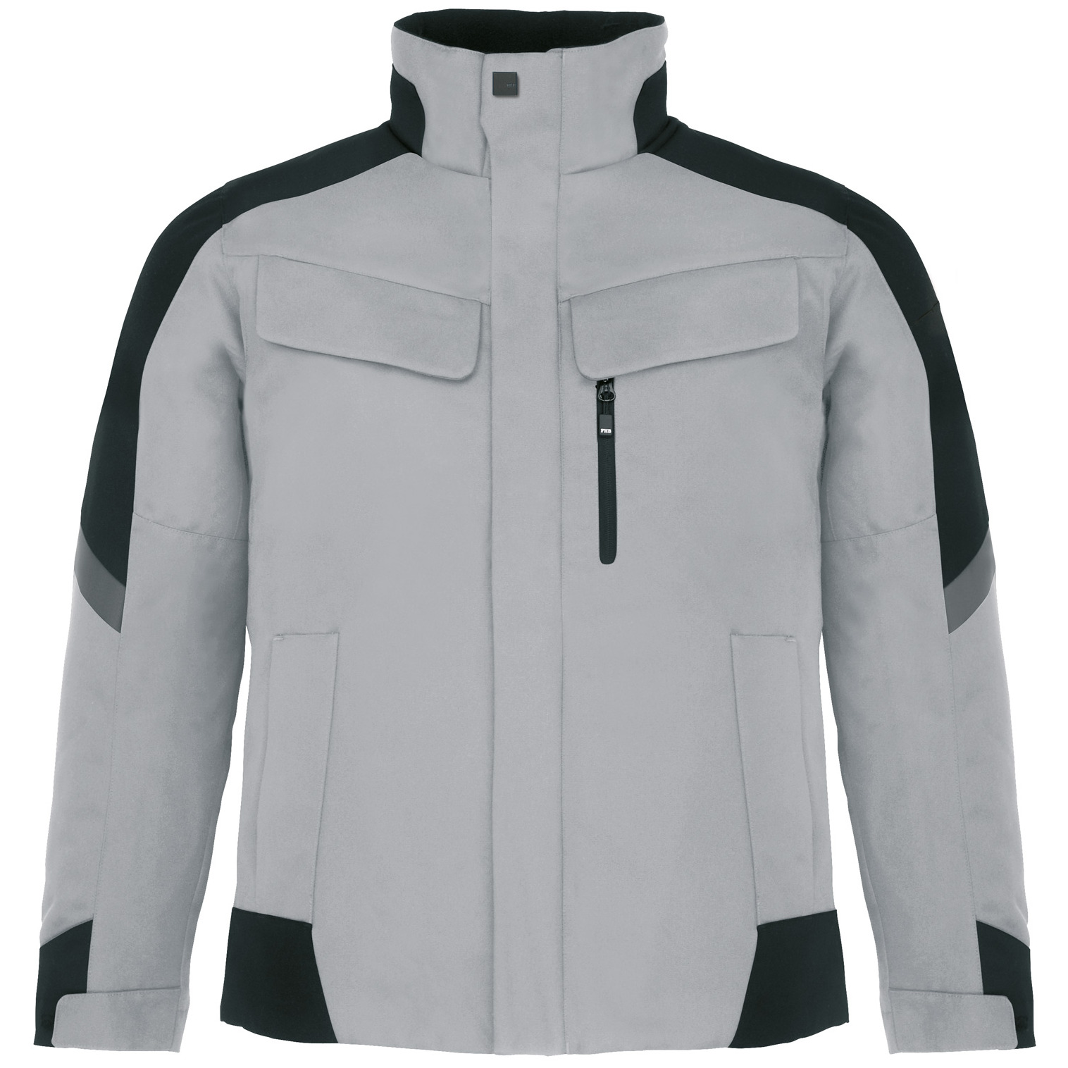 FHB LARS Arbeitsjacke, grau-schwarz, Produktbild img1 L